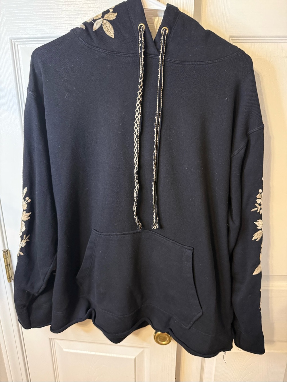 Johnny Was Neva French Terry Embroidered Hoodie M